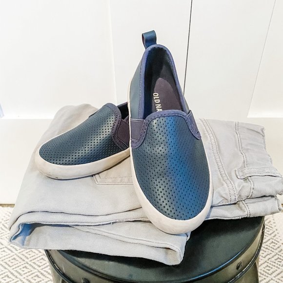 Old Navy Shoes Old Navy Kids Size 8 Navy Blue Slip Ons Poshmark